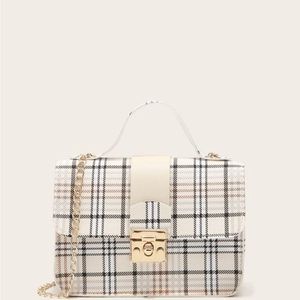 Plaid Satchel bag- Shein
